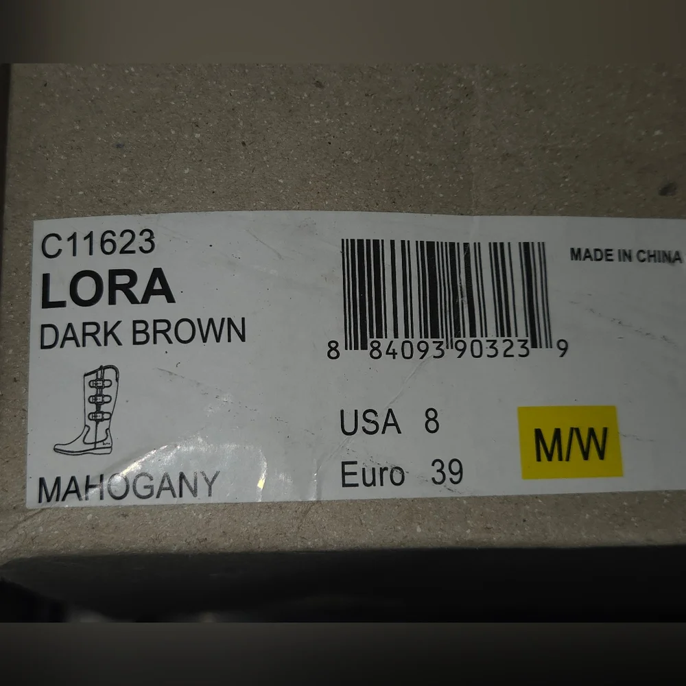 NWT Born Dark Brown Mahogany 'LORA' Leather Moto Boots (In The Box) Sz 8/39 - Picture 12 of 12